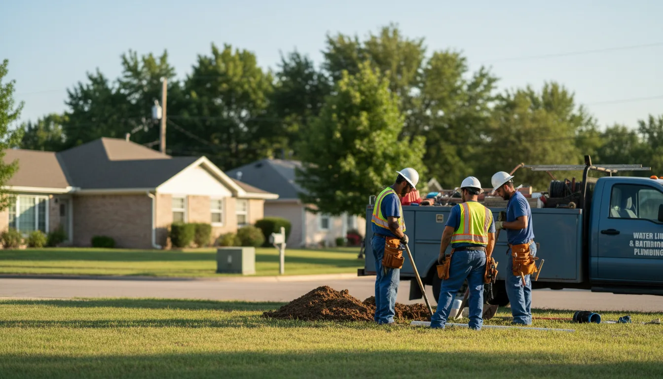 Residential water line and bathroom plumbing service in Carleton, NE